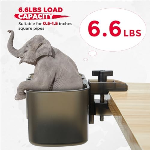 KEMIMOTO 2-in-1Desk Cup Holder, for Most 18-32 oz Bottles, Brown - Image 5