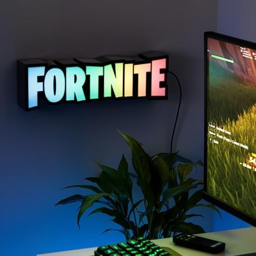 Paladone Fortnite RGB Colour-Changing Logo Light – Officially Licensed Gaming Lamp with Remote Control, Wall or Desk Display, USB Powered Décor for Gamers - Image 8