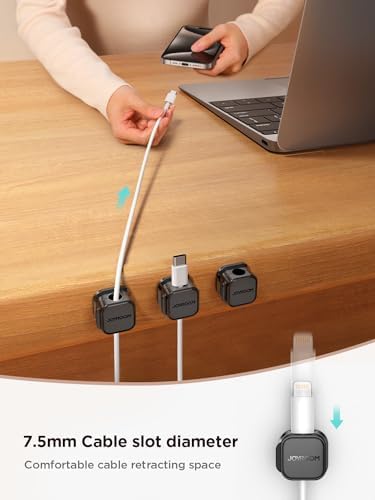 JOYROOM 9 Pack Magnetic Cable Clips Cord Organizer Adhesive Wire Management - Image 3