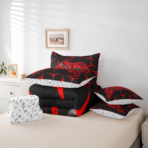 Feelyou Gamer Bedding Set Gamepad Comforter Set with Sheets 7 Piece - Image 5
