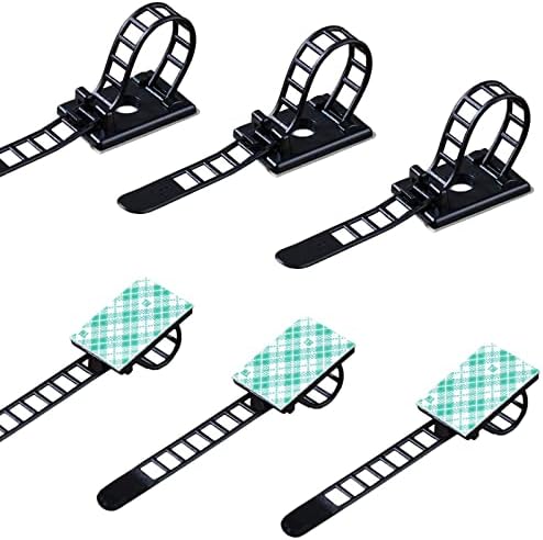 200 Pieces Cable Management Desk Wire Organizer Cable Ties Zip Ties Adhesive Cord Clips Cord Keeper Desk Wire Management by RayTour
