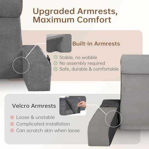 Vekkia 19'' Reading Pillow for Adults with XL Side Pockets - Image 3