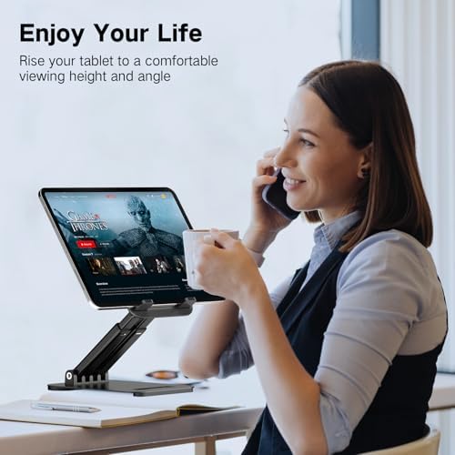 Tonmom Tablet Stand for iPad Holder, Adjustable Tablet Holder for Desk - Image 2