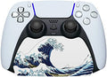 PlayVital The Great Wave Controller Display Stand for ps5, Gamepad Accessories Desk Holder for ps5 Controller with Rubber Pads by PlayVital