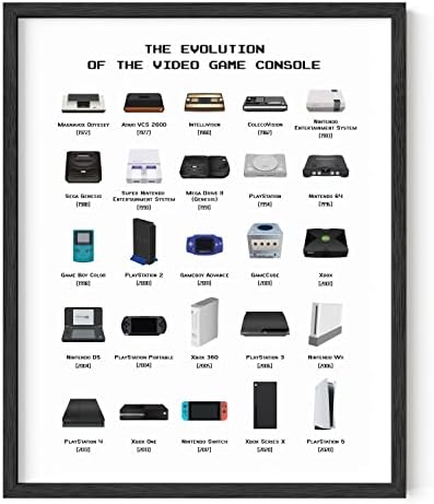 HAUS AND HUES Retro Video Game Posters – Gamer Wall Art & Decor for Boys Room – Unframed 16x20 Console Print by HausandHuesArtPrints