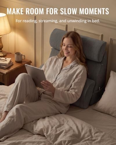 Blissful Diary Reading Pillow with Adjustable Neck & Lumbar Support, 19" - Image 6