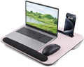 Lap Desk, Portable Lap Desks Fits Up to 16'' Laptop with Pillow Cushion Laptop Desk with Wrist Rest Lap Stand with Tablet or Phone Storage Slot for Bed Couch Carpet Home Office Livingroom (Pink) by SUPPLYDEPOT