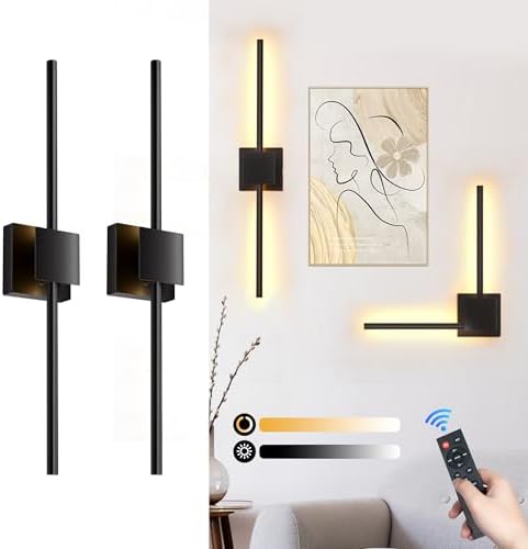 Torchlet Battery Operated Wall Sconces Set of 2, Rechargeable Wall Lights by Torchlet
