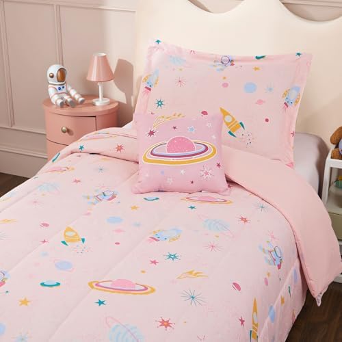 Twin Comforter Set for Girls - 3 Pieces Space Bedding Twin Bedding Sets - Image 4