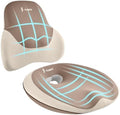 FLORICH Seat Cushion Lumbar Support Pillow for Office Chair, Car Lower Back Support, Ergonomic Desk Chair Pillow for Butt and Back Support of Memory Foam Seat Pad(Brown) by FLORICH
