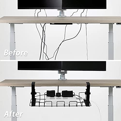 2 Pack Cable Management Under Desk Tray, 16", Black - Image 4