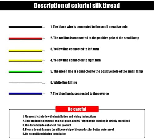 Jeseny Pack-1 Trunk LED Light Bar, Brake Turn Signals, Colorful Fluorescent Light, Universal for Car SUV Truck Trailers (47.2In #Multicolored) - Image 3