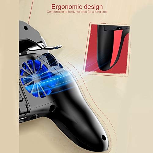 heaven2017 4 Fingers Gaming Grip with Dual Cooling Fan Game Mobile Controller Game Trigger Joystick Gamepad for PUBG Mobile Rules of Survival Survivor Royale Critical Ops [video game] - Image 4
