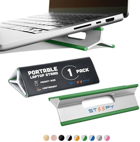 Steepy Portable Laptop Stand for Desk – Adjustable Height & Laptop Holder by Steepy