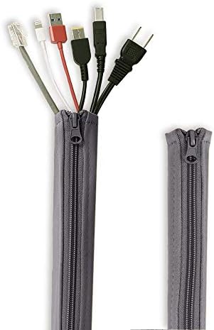 StangH Flexible Cable Management Sleeve kit, 39 Inches, 2 Pieces -Grey by StangH