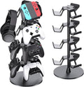 Nargos Universal Controller Holder for Xbox PS5 PlayStation 4 Switch Pro Gamepad, Rotating Headset Tree Stand Organizer, 4 Tier, Gamer Gifts by Nargos