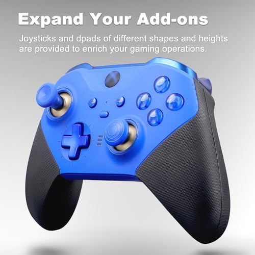 Complete Component Pack for Xbox Elite Controller Series 2 - Accessories Includes 1 Controller Carrying Case, 1 Charging Dock, 4 Thumbsticks, 4 Paddles, 1 Adjustment Tool and 1 Charging Cable(BLUE) - Image 6