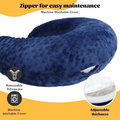 IFOYO Ergonomic Gaming Pillow for Lap, U-Shaped Arm Support Pillow, Blue - Image 5