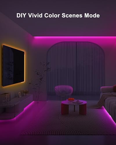 Tatazone 4.92ft Bluetooth RGB COB Led Strip Lights with Remote, Dimmable Smart App Led COB Light Strip, Color Changing Music Sync, Indoor RGB Led Lights for Bedroom, Home Decor, Party - Image 5