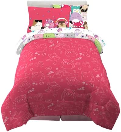 Franco Squishmallows Bedding Super Soft Comforter and Sheet Set with Sham, 5 Piece Twin Size - Image 2