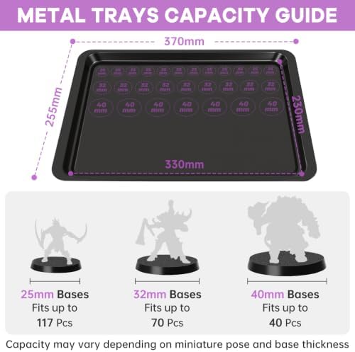 WELIDAY Miniatures Storage Case Miniatures Transport Case Aluminum Alloy Frame with Lock (X-Large Size) - Image 6