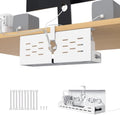 Univivi Under Desk Cable Management Tray, Cable Management, 16 inch, White by Univivi
