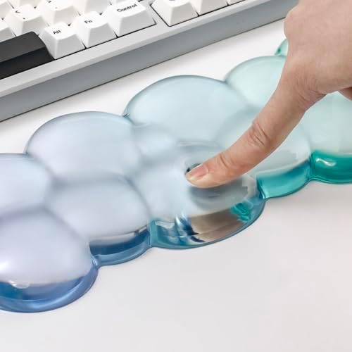 Gel Keyboard and Mouse Wrist Rest Set,Cloud Wrist Pad for Computer Keyboard | Wrist support for Keyboard 60%/68%/75%,Cloud Wrist Rest,Keyboard Cushion, Comfort & Support for Typing and Gaming - Image 6