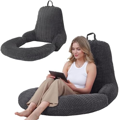 Reading Pillow for Bed, Backrest Pillow with Arms for Adult by OutdoorFurnitureAccessories