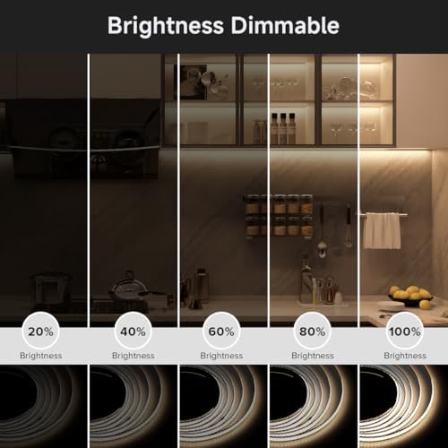 BTF-LIGHTING 5V USB COB LED Strip Lights 9.8FT Natural White 4000K - Image 4