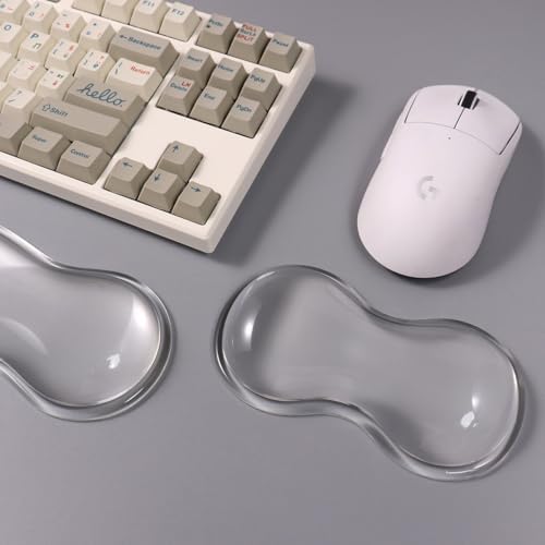 Clear Gel Wrist Rest for Mouse, White Mouse Wrist Rest | Relax Your Wrist,Comfort & Support for Typing and Gaming - Image 3