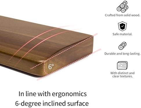 Ergonomic Wooden Wrist Rest Support for 104 Key Mechanical Keyboard - Image 2