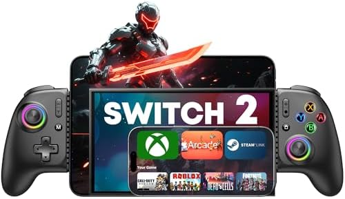 Gamtoure Wireless Phone Controller for iPhone, iPad Mini, Android- Bluetooth Game Controller for Nintendo Switch 2/Switch/Lite/OLED by Gamtoure