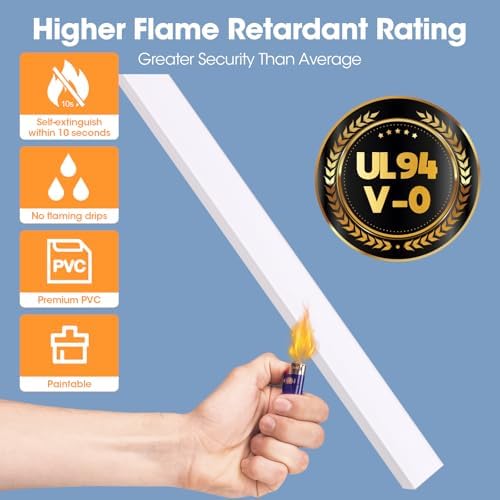 YesBes 87in Cord Hider Kit, Cord Covers for Wires on Wall, Paintable Cable Raceway, Cord Hider for Wall Mount tv, tv Cable Hider Wall kit, Wire Covers for Cords, 6X L14.5in X W0.96in X H0.57in - Image 6