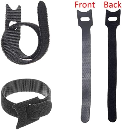 Eco-Fused Cord Organizer Kit - Wire Management - Slot Cable Holders, Self Adhesive Cable Clip Holders, Fastening Cable Ties, Hook Loop Cable Straps, Reusable Hook Loop Cable Ties, Cable Sleeve Split. - Image 3