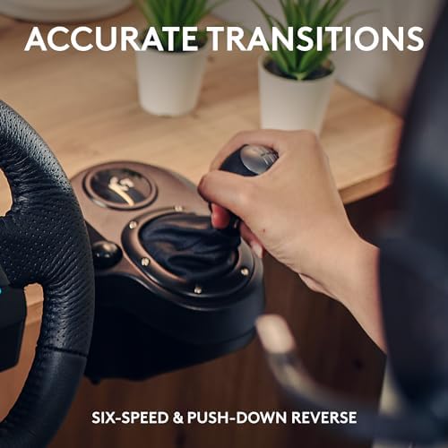 Logitech G29 Driving Force Racing Wheel and Pedals, Force Feedback, Real Leather + Logitech G Driving Force Shifter - For PS5, PS4 and PC, Mac - Black - Image 6