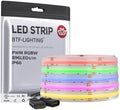 BTF-LIGHTING FCOB COB LED Strip Light IP66,UL Listed RGBW 3000K 896LED/m High Density LED Strip,16.4FT DC24V 12mm Width Color Changing Light for Bedroom Home Indoor DIY Decor(No Adapter or Controller) by BTF-LIGHTING