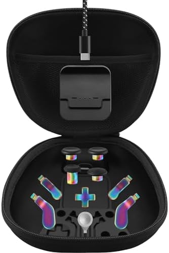 Complete Component Pack for Xbox Elite Controller Series 2 - Accessories Includes 1 Carrying Case, 1 Charging Dock, 4 Thumbsticks, 4 Paddles, 1 Adjustment Tool and 1 Charging Cable (Iridescent) by BSUZUN