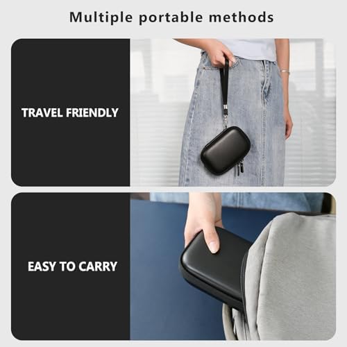 Supmay Carrying Case for Miyoo Mini Plus OnionOS Handheld Game Console, Retro Gaming Console Storage Holder Travel Bag with Mesh Pocket for USB-C Cable, TF-Card Reader, Instruction, Black - Image 6