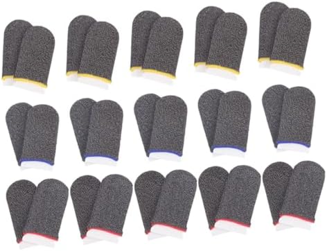 POPETPOP 18pairs Sweat-Resistant Finger Stalls High Sensitivity Game Finger Sleeves Thumb Sleeve for Gaming by POPETPOP