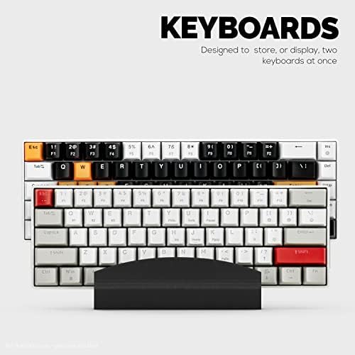 BRAINWAVZ Dual Desktop Keyboard Stand & Holder, Organize Your Desk, Reduce Clutter, Suitable for All Size Keyboards (DK01) - Image 7