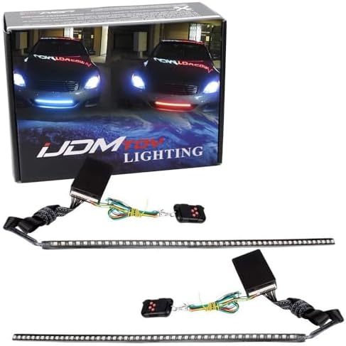 iJDMTOY 20 inches 48-LED RGB 7-Color LED Knight Rider Scanner Lighting Bars Compatible with Car Truck SUV Interior or Exterior Decoration by iJDMTOY