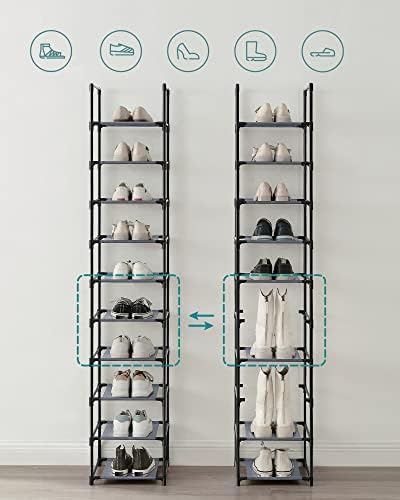 SONGMICS Shoe Rack, 10-Tier Shoe Shelf, Shoe Storage Organizer - Image 5