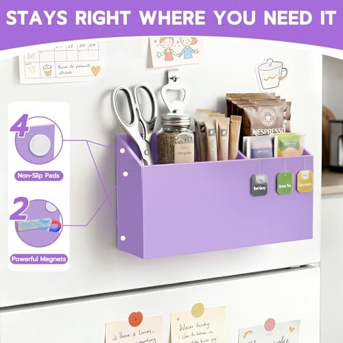 MR.MATE Magnetic Pen Holder, Purple Magnetic Cup for Fridge Whiteboard - Image 5