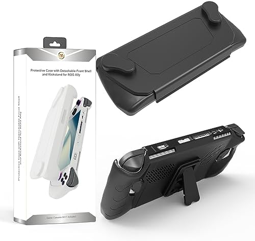 Full Protective Case With Stand Base For ROG ALLY Consoles, Shockproof Gaming Protective Case Protector Cover Game Console Skin Shockproof Protector Cover Accessories (Black) - Image 6