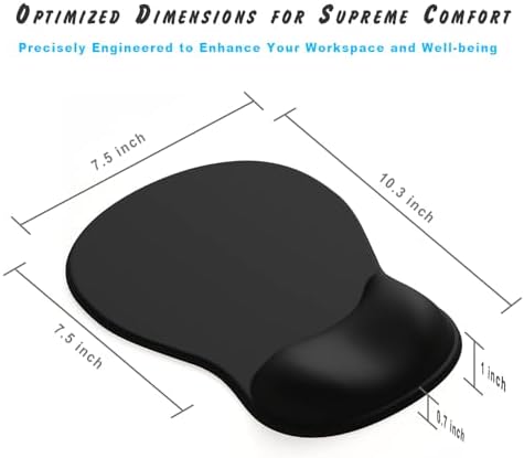 ErgoComfort Gel Wrist Rest Mouse Pad-Ergonomic Office Mousepad with Wrist Support-Non-Slip, Design Desk Accessories Mat for Home&Game Decor (08Misty Forest) - Image 7