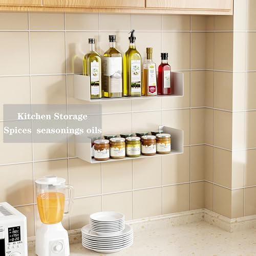 Metal Bali Floating Wall Shelves 15.5IN for Storage and Decor Wall Mounted CD DVD&Books Perfume, Make up Storage Shelves Living Room, Bedroom, Bathroom & Kitchen,2Pack (White, 15.5 INCH) - Image 4