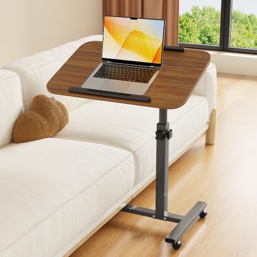 Furist Laptop Lap Desk, Mobile Adjustable Overbed Bedside Table with Wheels, Portable Standing Bed Desk, Rolling lapdesk Lap desks for Adults with Casters& Mouse Pad by FuristTec