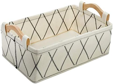 Small Basket Storage Baskets Bins Shelf Baskets Book Baskets Felt Storage Bin White Baskets for Organizing Toys Pet Toys Dippers Towels Toilet Cute Basket by KWLET