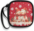 Christmas Cute Snowman Portable Wireless Headphone Case, Earphone Storage Bag Carrying Case, Earbud Holder with Handle Headphone Bag Travel by Unknown