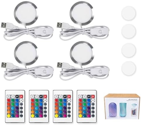 Bulto 4Pcs LED Lamp Kit 001 16 Color for Bambu Lab 3D Printing, RGB Remote Control DIY LED Light Kit - Monitor Light Bar for Bambu Lab Makerworld/Anycubic/Makeronline, 5V USB Powered by Unknown